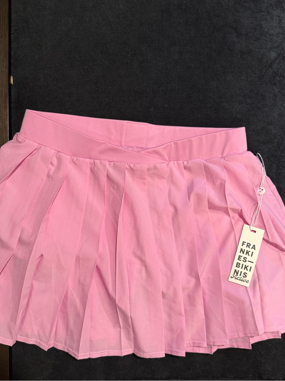 Frankie's Bikinis Pink Pleated Mini Skirt NWT